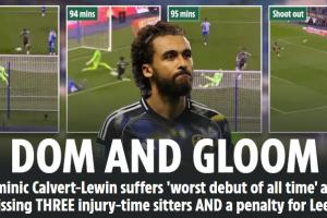 勒韦首秀表现低迷，连续三次浪费绝佳机会并罚失点球，利兹联爆冷负于谢周三。