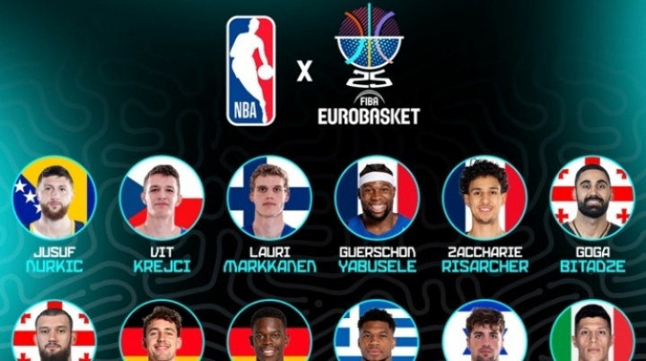 欧锦赛明日开赛，23名NBA球星将联袂登场。