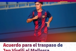 官方宣布，边锋维尔吉利已转会加盟马洛卡，巴萨方面保留了球员二次转会时的分成权利以及优先购买权。