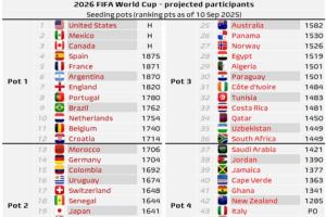 2026世界杯预测分档出炉：阿根廷、巴西列为一档，德国、日本、韩国归于二档，佛得角、意大利则被分至四档。