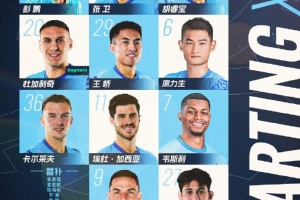 深圳新鹏城客场挑战大连英博海发，首发阵容公布！