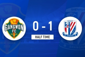 半场战报：上海申花1-0江原FC，特谢拉在补时阶段建功，维托尔的进球因故被吹无效。