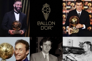 法国队官方盘点5位金球奖得主：普拉蒂尼、齐达内入选