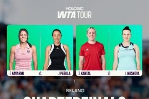 本届中网女单八强球员生涯1000赛八强次数：高芙与佩古拉均以20次并列榜首。