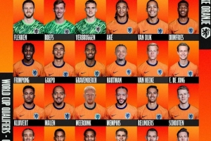 荷兰队名单公布：范迪克领衔，利物浦4将入选，德容、廷伯在列，德里赫特缺席。