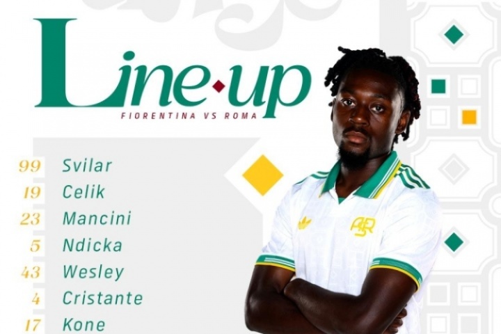 罗马客战佛罗伦萨首发：齐米卡斯、克里斯坦特先发，多夫比克出战