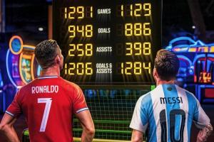 巅峰对决！C罗948球258助 VS 梅西886球398助：433体系数据对比解析