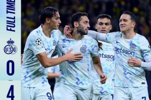 欧冠赛场仅国际米兰取胜，意甲七队欧战三战皆墨：三胜一平三负，那不勒斯惨败，尤文与罗马也均告负。