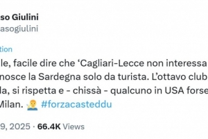 卡利亚里主席就米兰老板的言论作出回应，称在美国，卡利亚里的球迷数量或许并不逊色于米兰。