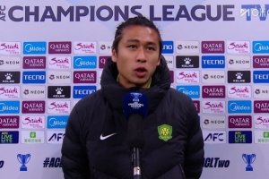 张玉宁：本场比赛零失球值得肯定，接下来将为小组出线目标全力以赴。