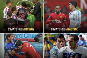 苏牙职业生涯风波不断，屡因禁赛引发争议：三次咬人事件，再加上歧视、吐口水以及撩阴腿等行为。