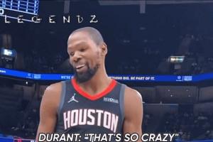 KD：全场都有三人包夹我 熊蜜：这很聪明啊 KD：你们都被打惨了