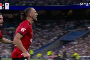 皇马主场0-1落后马洛卡！穆里奇力压皇马3人抢点头球破门！