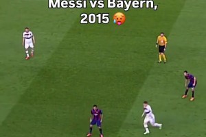 断档的强！15年金球梅西欧冠对阵拜仁的恐怖发挥！